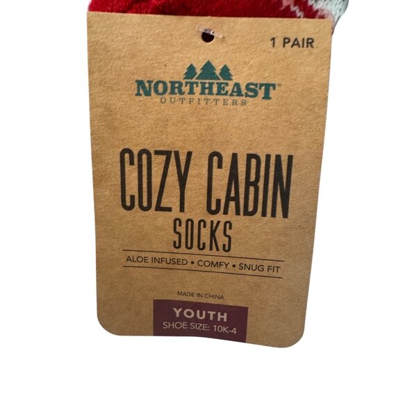 2/$30 NWT 10K-4 Northeast Outfitters Youth Cozy Cabin Socks 2-Pack Aloe Infused - Picture 3 of 4